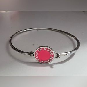 Marc by Marc Jacobs pink and silver bangle clasp bracelet
